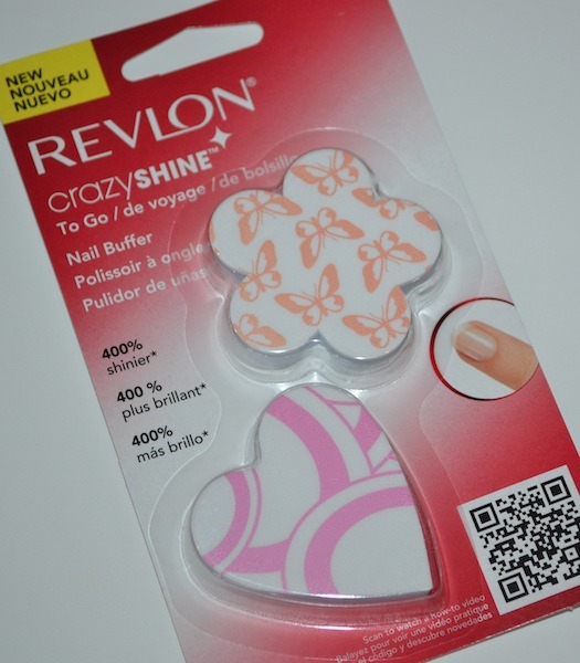 Revlon Crazy Shine to Go Nail Buffer creates topcoat shine in seconds that