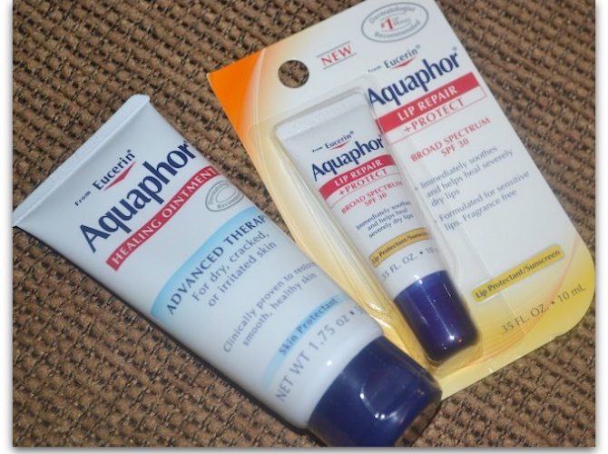 Aquaphor healing ointment and Lip repair + Protect SPF 30