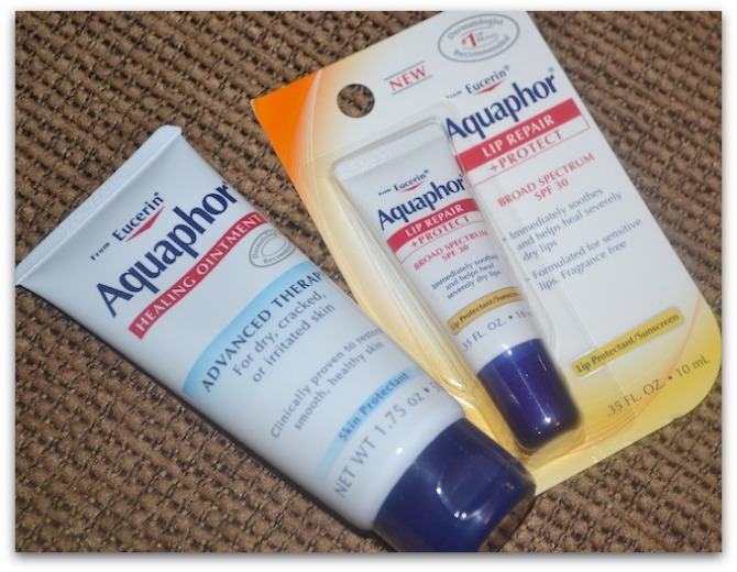 Aquaphor healing ointment and Lip repair + Protect SPF 30