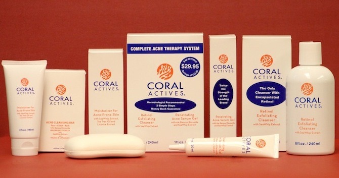 Coral actives acne treatment system