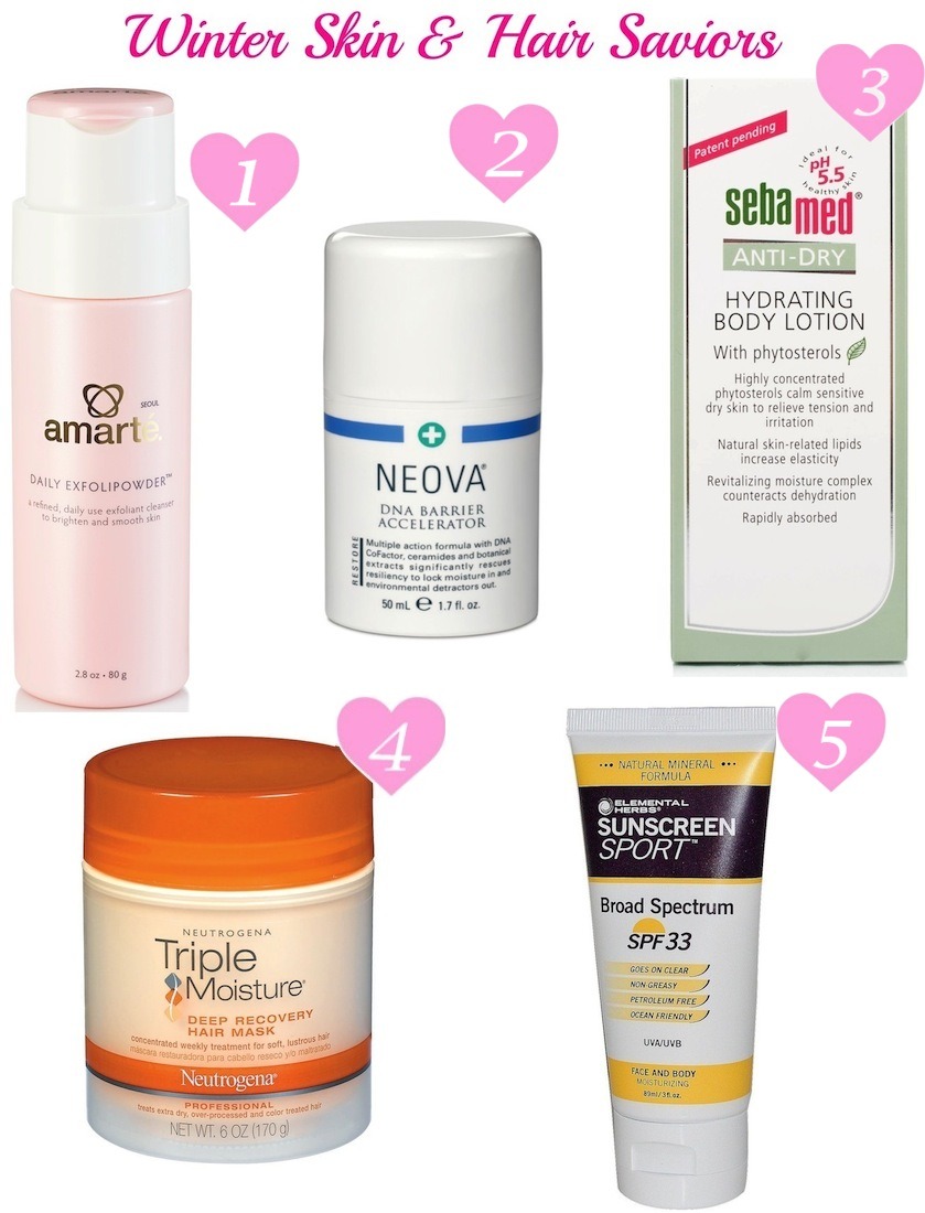 Winter Skin and hair beauty products