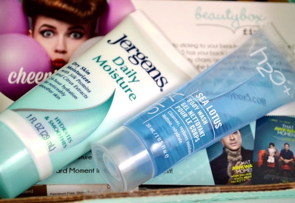 Beauty box 5- Jergens lotion and H2O plus bpdy wash samples