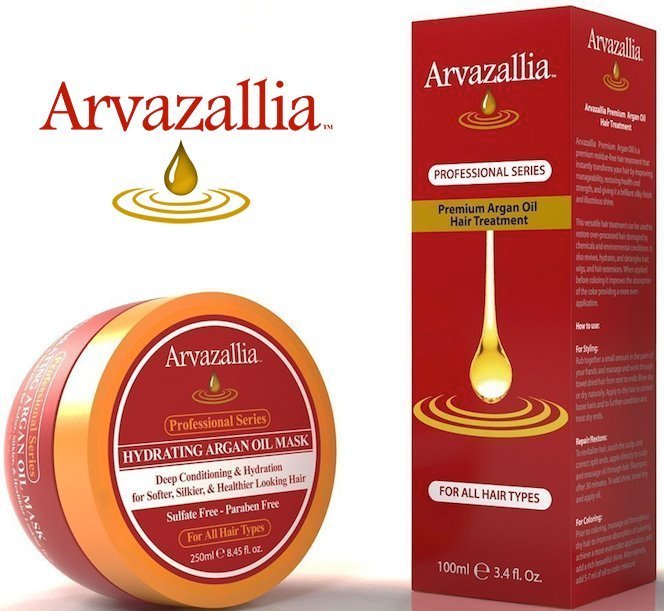 Arvazallia Premium Argan Oil Hair Treatment and Hydrating Mask