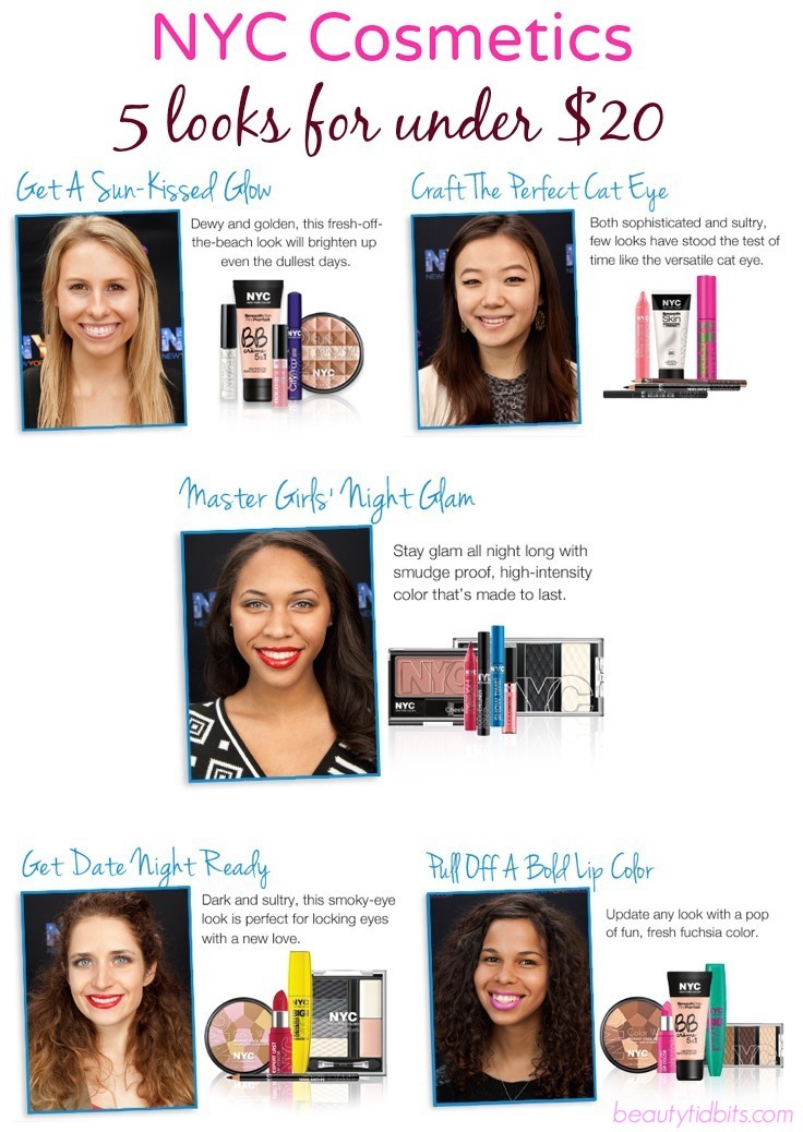 NYC cosmetics 5 looks for under $20