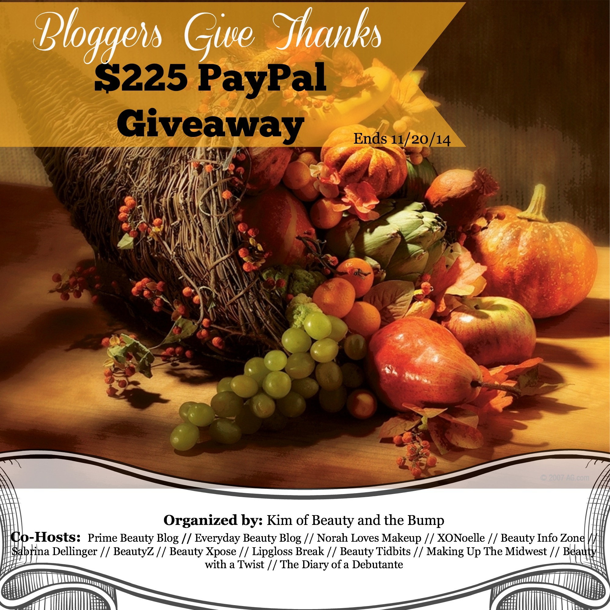 Bloggers Give Thanks PayPal Giveaway