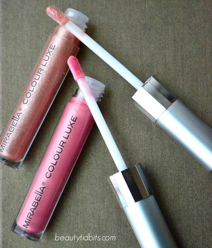 Mirabella Colour Luxe Lip Glosses in Gossamer and Luminosity