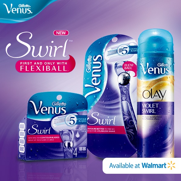 Gillette Venus Swirl Razor and Olay Swirl Shaving gel at Walmart