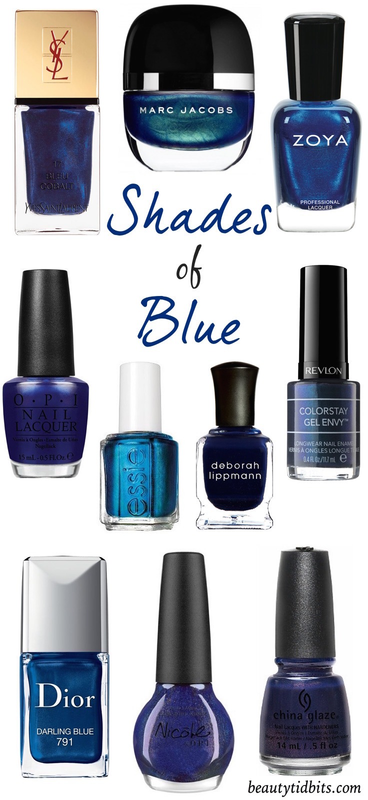 Best Navy blue nail polishes you have to try! via @beautytidbits