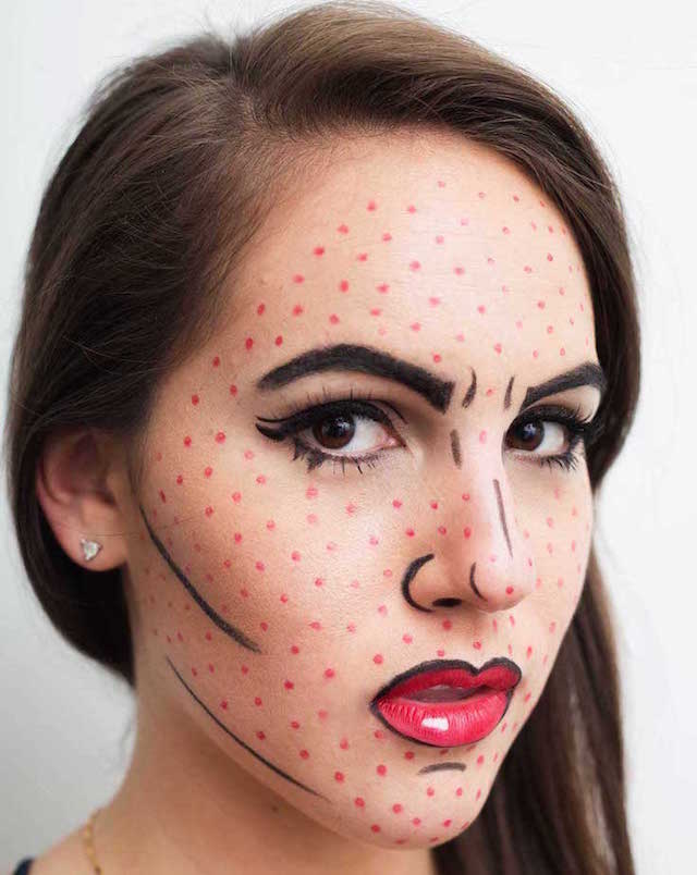 Pop art makeup for Halloween