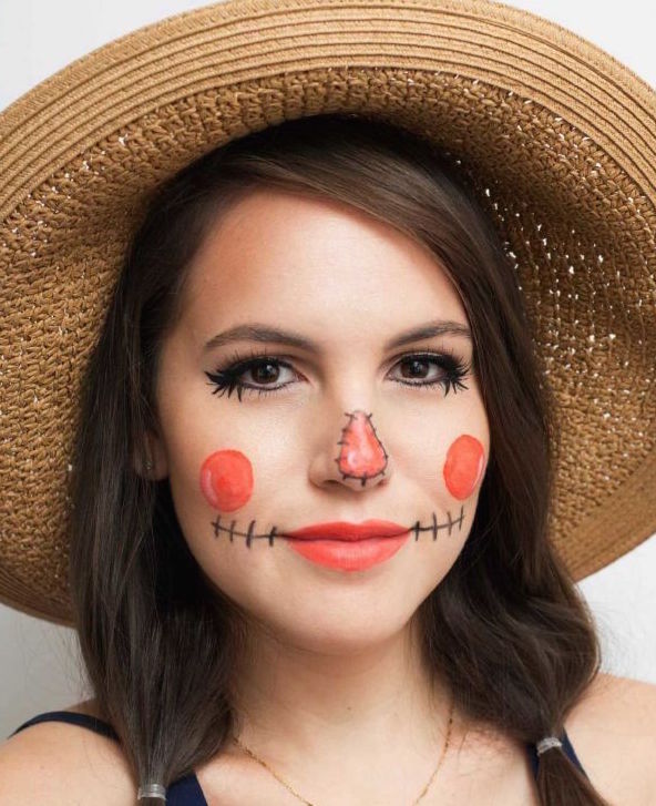 Scarecrow makeup for Halloween