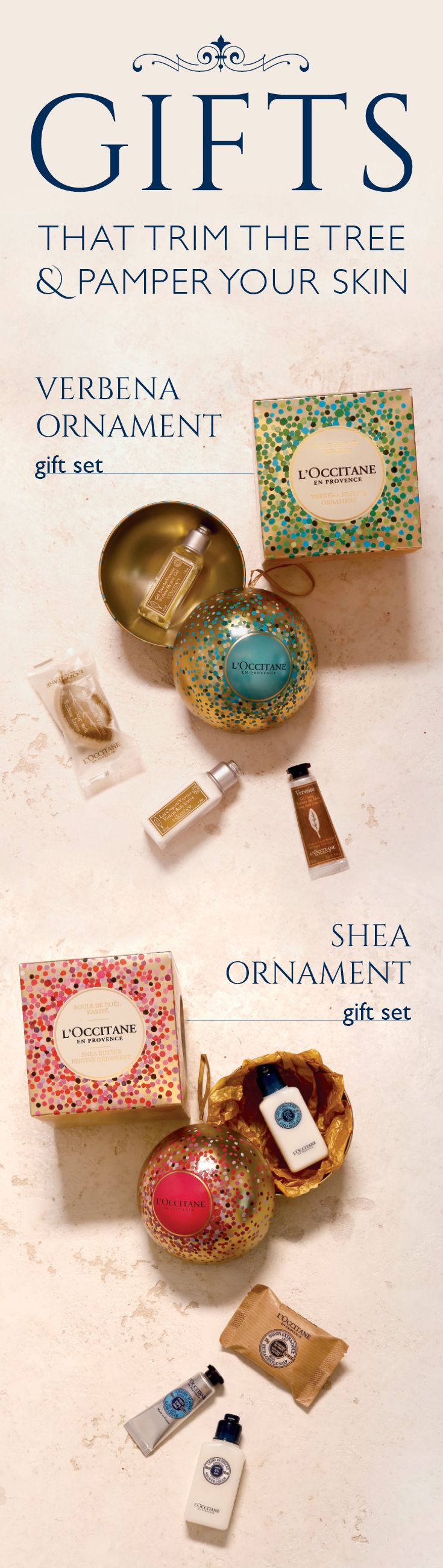 L'Occitane Shea Butter and Verbena Ornaments for Holiday 2015