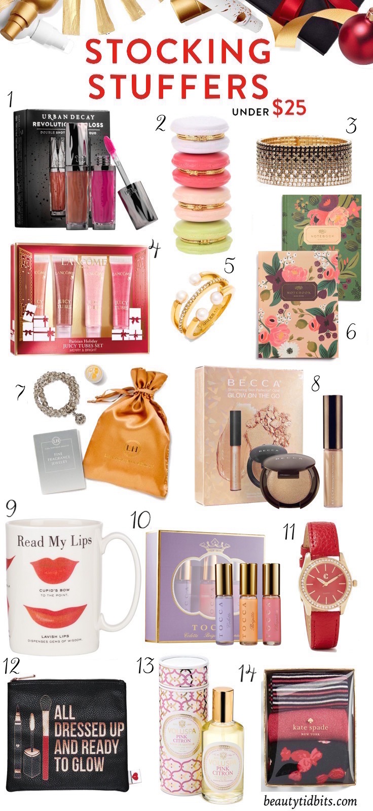 Need some ideas to stuff those stockings? Here are 25 chic beauty & style picks under $25 that are sure to please!