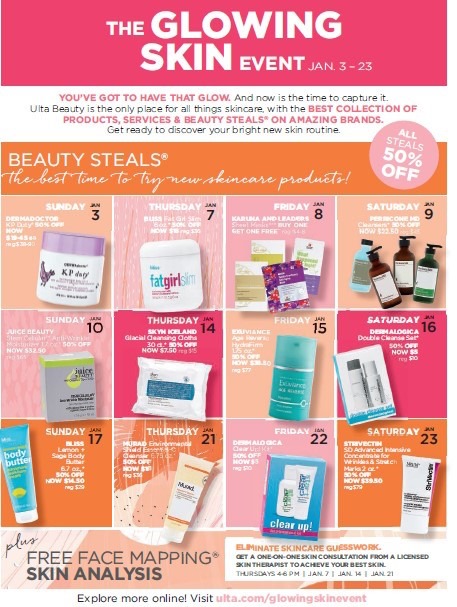 Ulta Beauty Glowing Skin Event - Beauty steals & deals