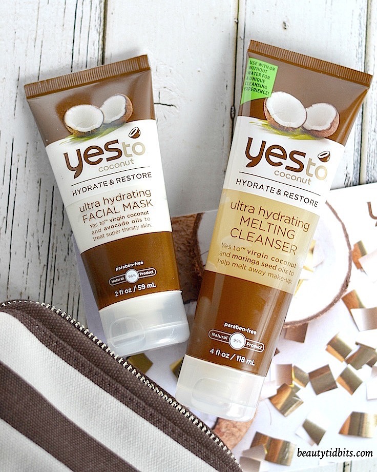 Yes To Coconut Ultra Hydrating Face Mask and Melting Cleanser