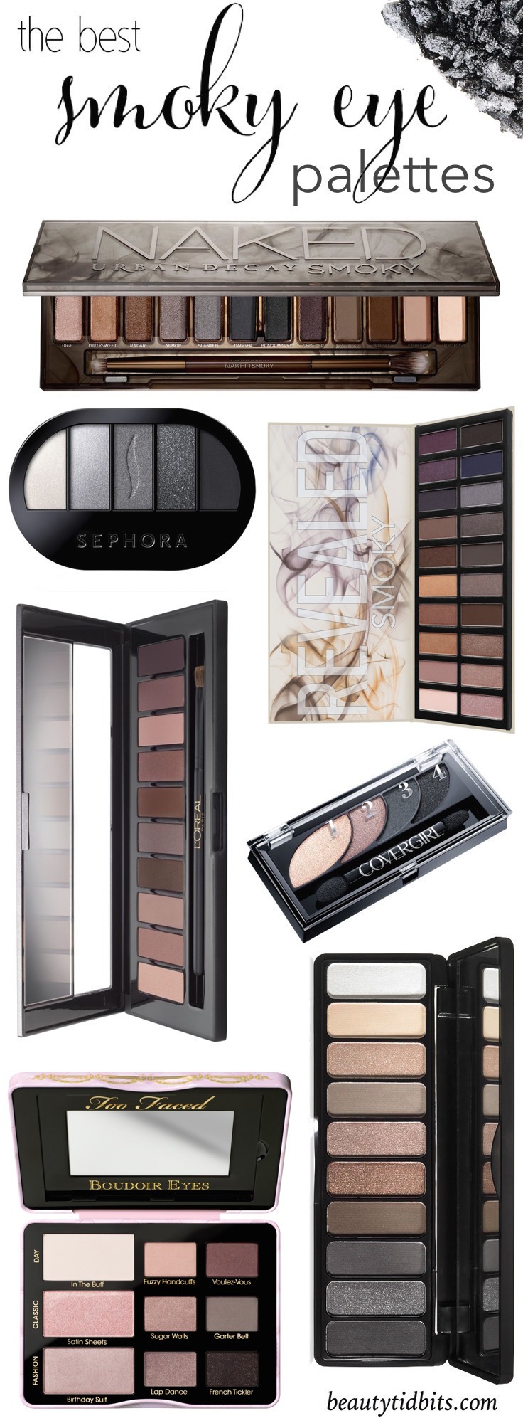 The best smoky eyeshadow palettes, from drugstore to high-end, that will help you create the perfect smoky eye with ease!