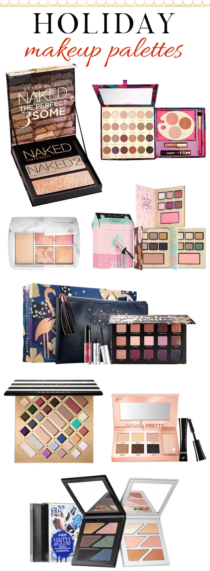 The prettiest holiday'16 makeup palettes you need to snap up this season! Click through to see the list!