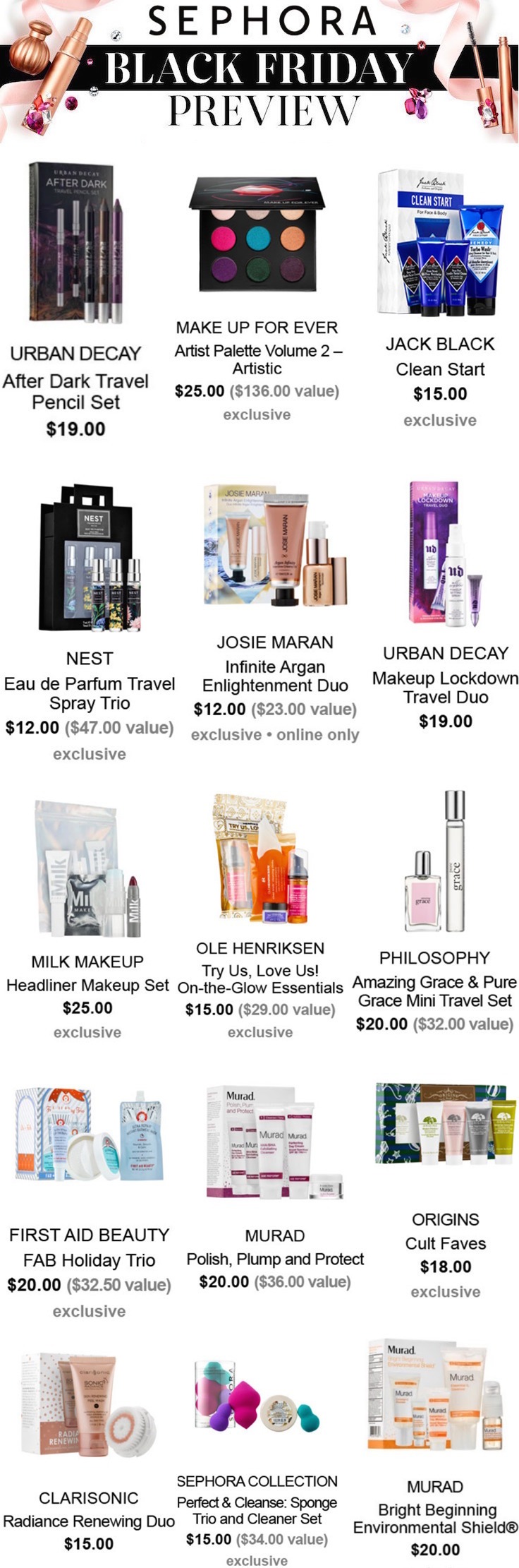 Sephora Black Friday 2016 Deals and Gift Sets