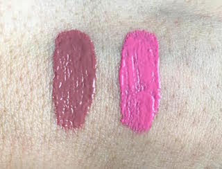 L’Oréal Infallible Lip Paints Nude Star and Wild Rose swatches