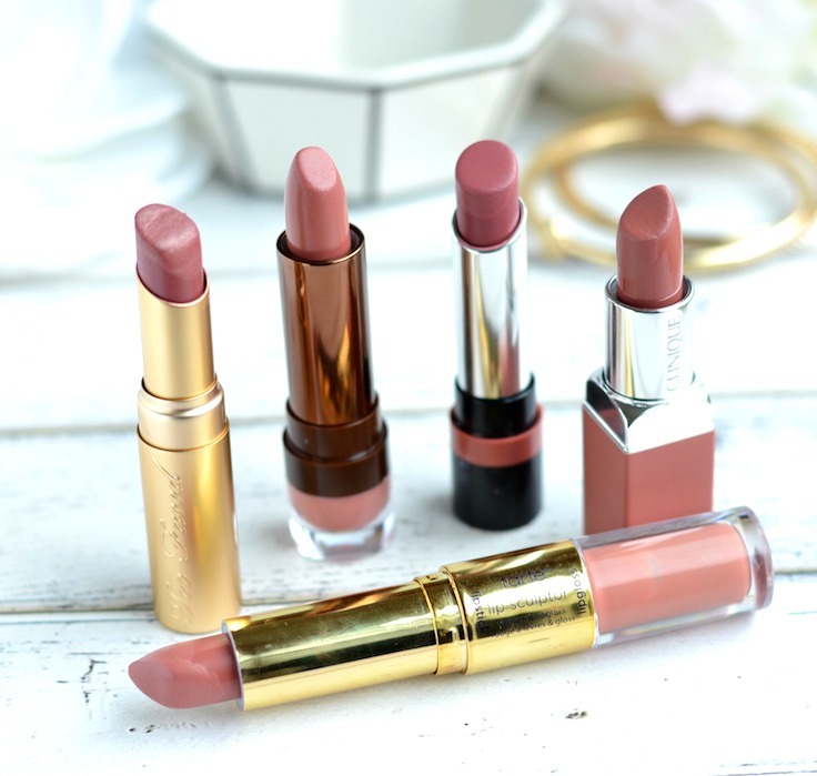 Favorite nude lipsticks for a casual glam look! These are the lipsticks I find myself reaching for an easy, everyday makeup look.