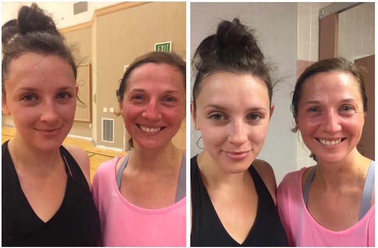 CliniqueFIT Post-Workout Neutralizing Face Powder - Before and After