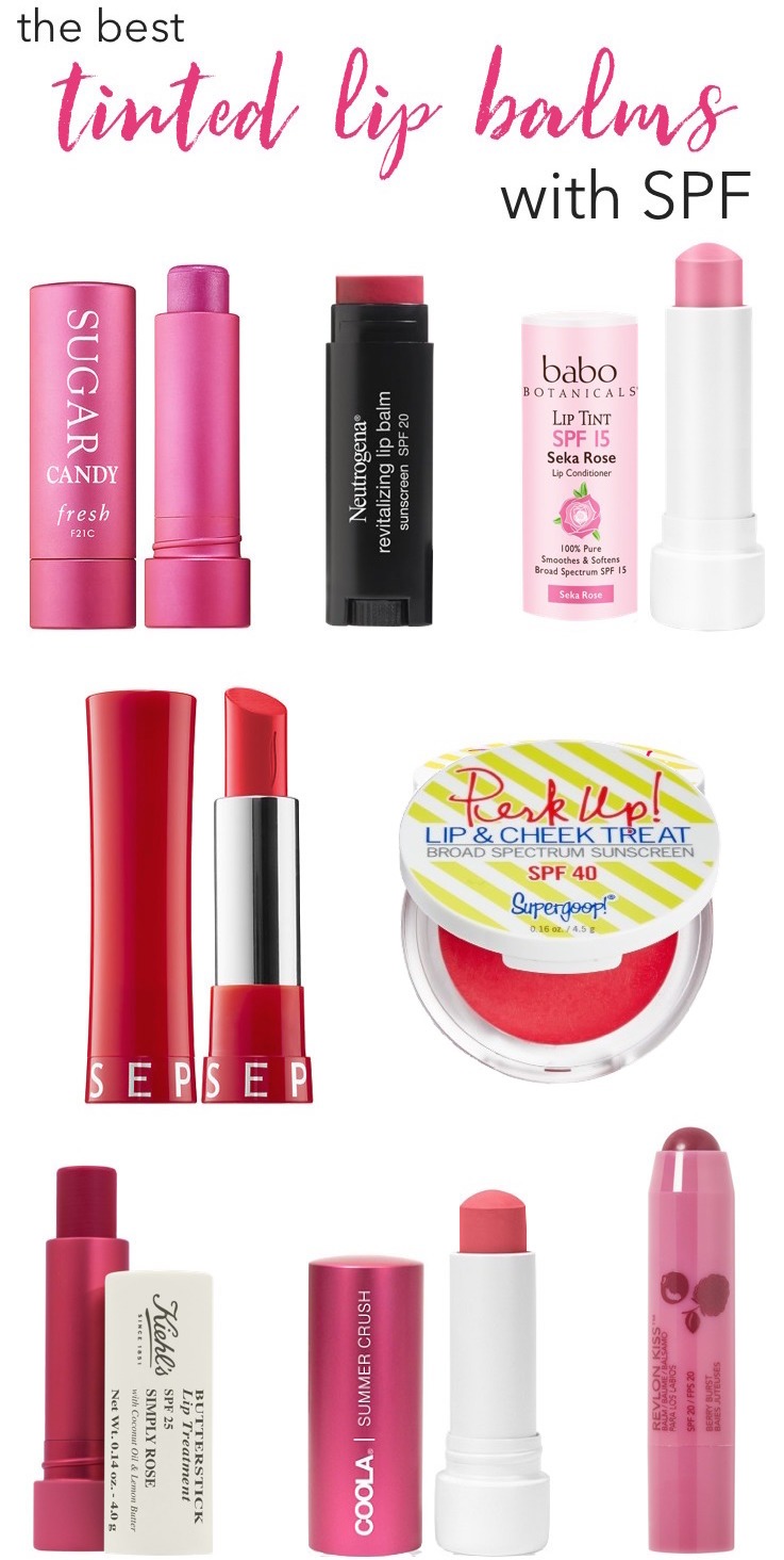 The best tinted lip balms with SPF that keep your lips hydrated and safe from sun damage while adding a sheer pop of color!