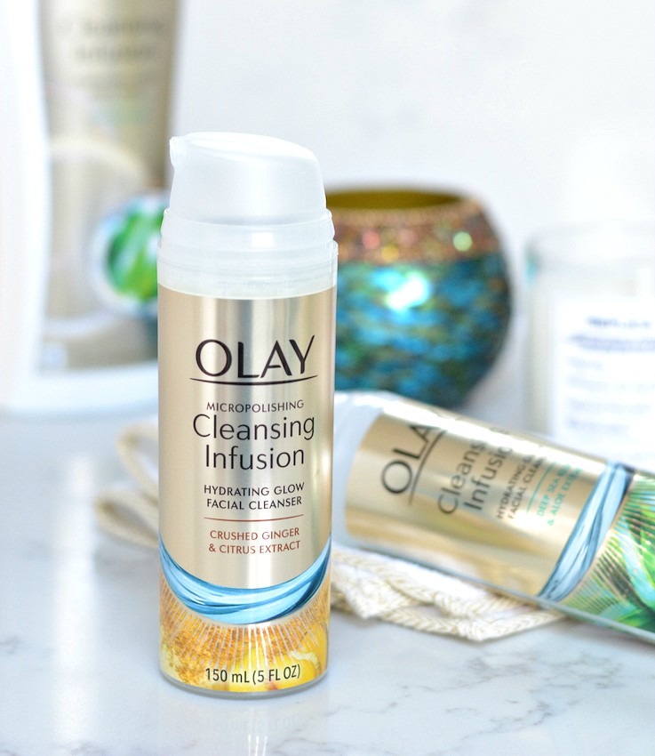 Olay cleansing infusion facial cleanser with crushed ginger 