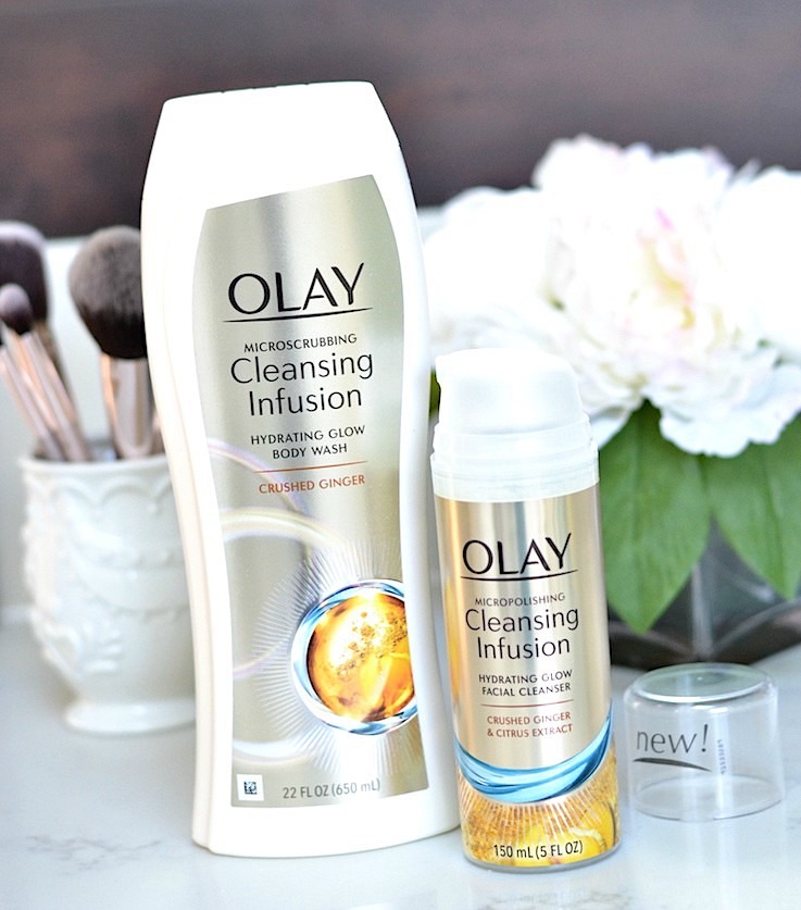 Olay Cleansing Infusion Crushed Ginger facial cleanser and body wash 