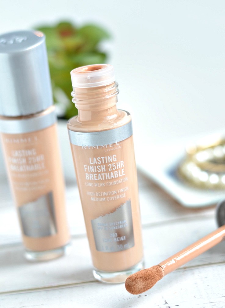 New Rimmel Lasting Finish Breathable Foundation review and swatches