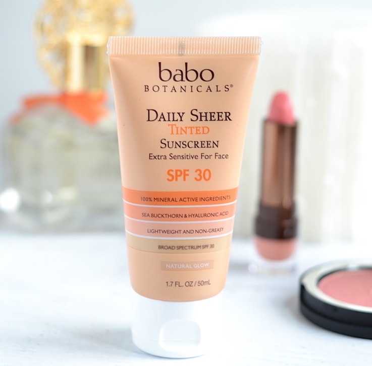 Babo Botanicals Daily Sheer Tinted Face Sunscreen SPF 30 | The best drugstore tinted moisturizer for dry, sensitive skin! #drugstoreskincare