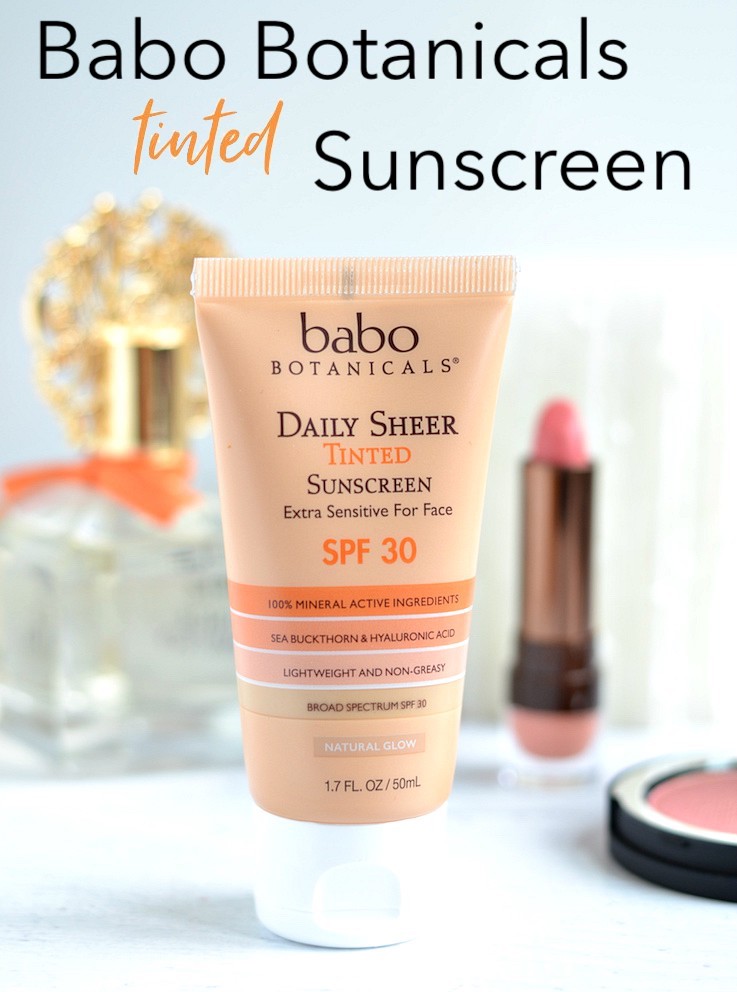 Babo Botanicals Daily Sheer Tinted Face Sunscreen SPF 30 | The best drugstore tinted moisturizer for dry, sensitive skin! #drugstoreskincare