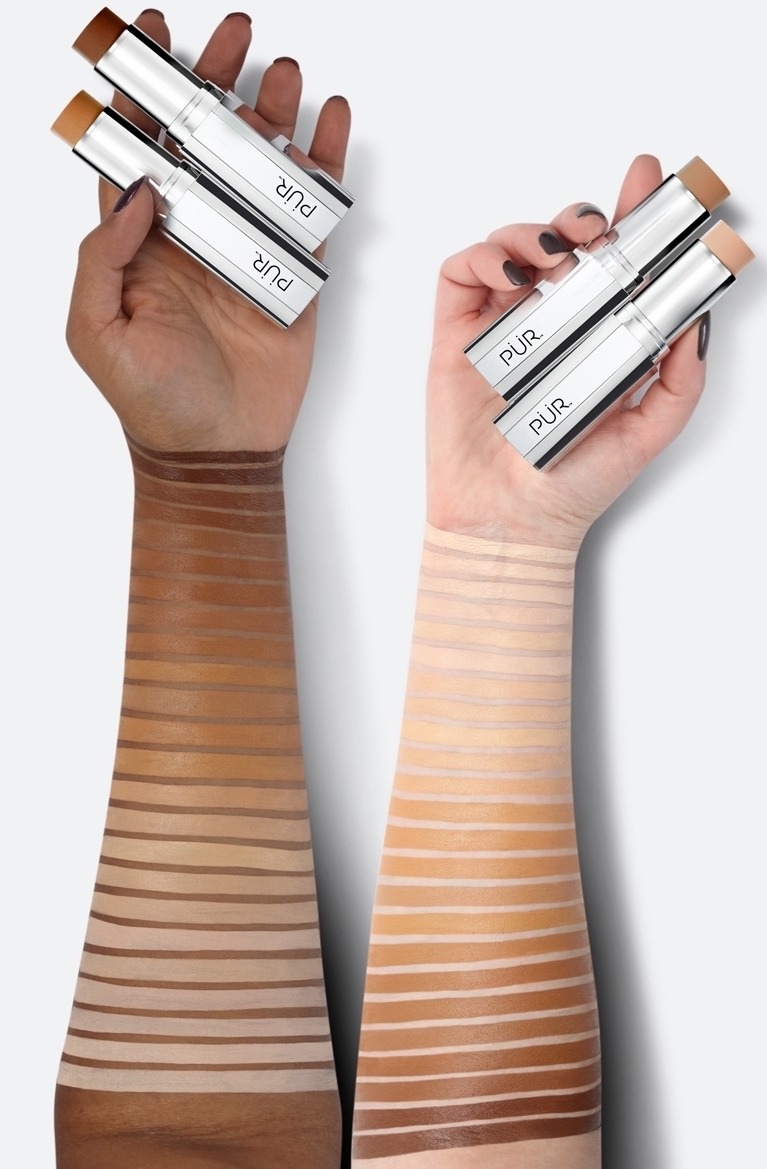 PUR Cosmetics 4-in-1 Foundation Stick swatches
