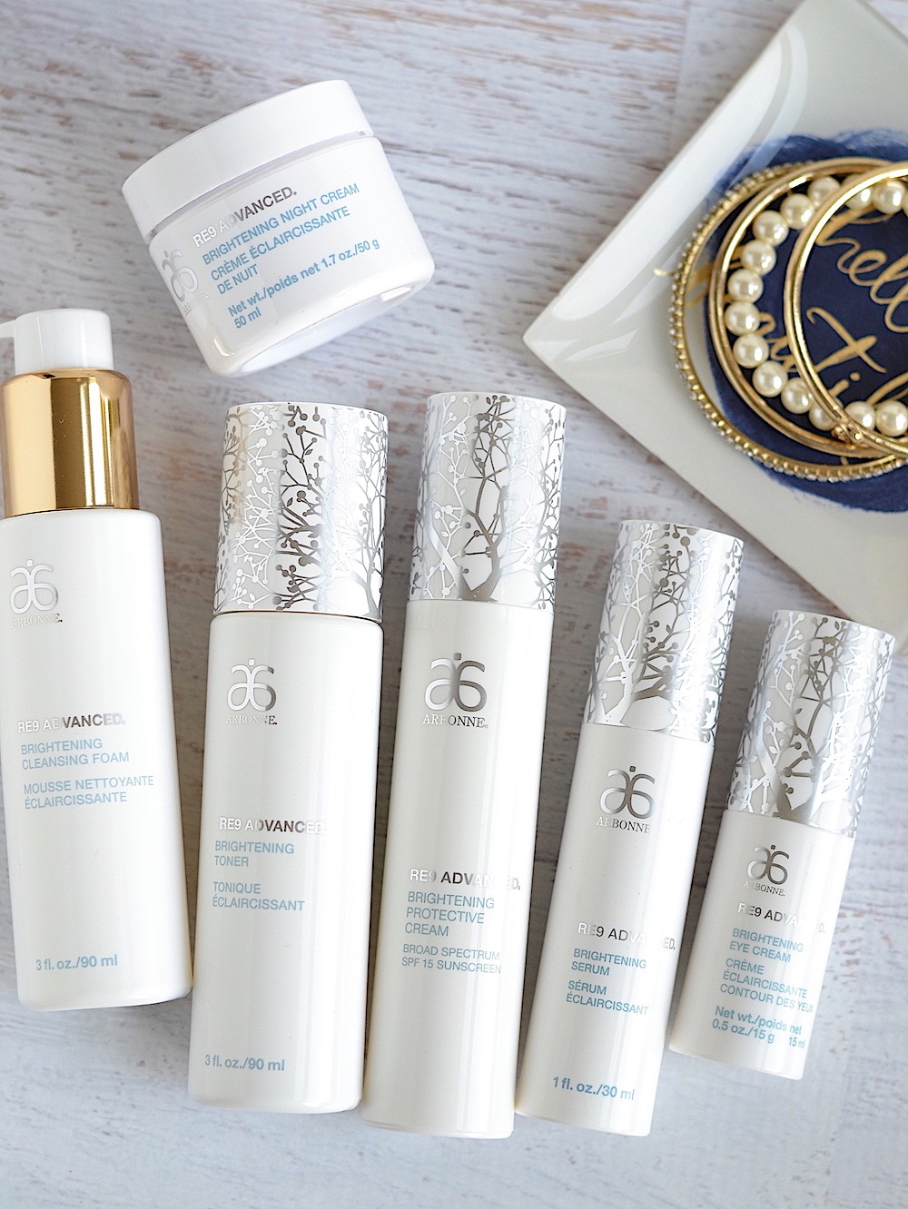 Arbonne RE9 Advanced Brightening Skincare collection