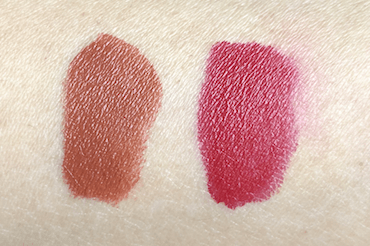 Maybelline Made For All Lipsticks Swatches - Spice for me and Ruby for me