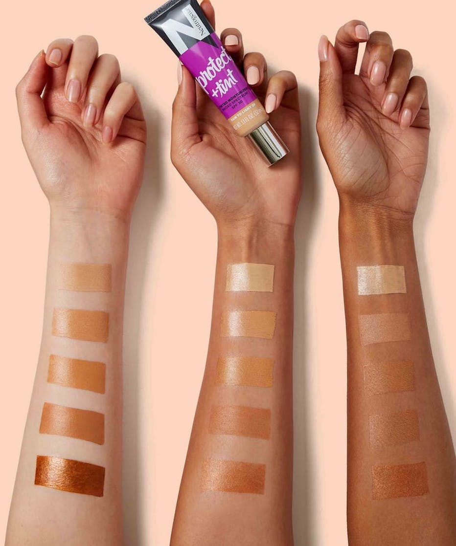 Neutrogena Protect and Tint swatches
