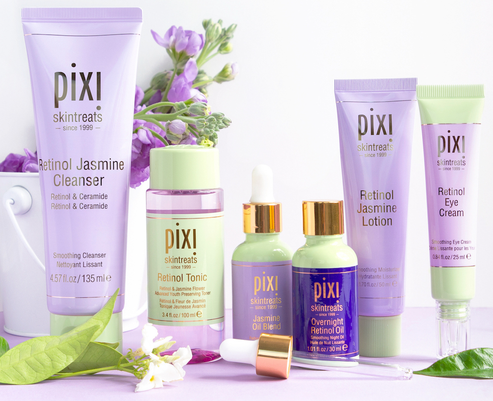 Pixi Retinol Jasmine skincare collection