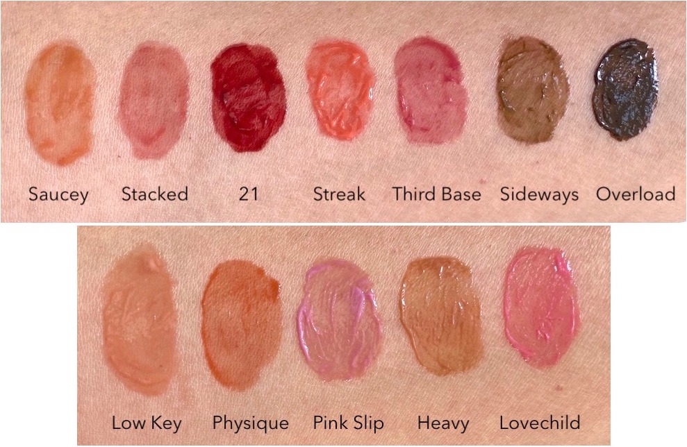 Urban Decay Vice Lip Chemistry swatches