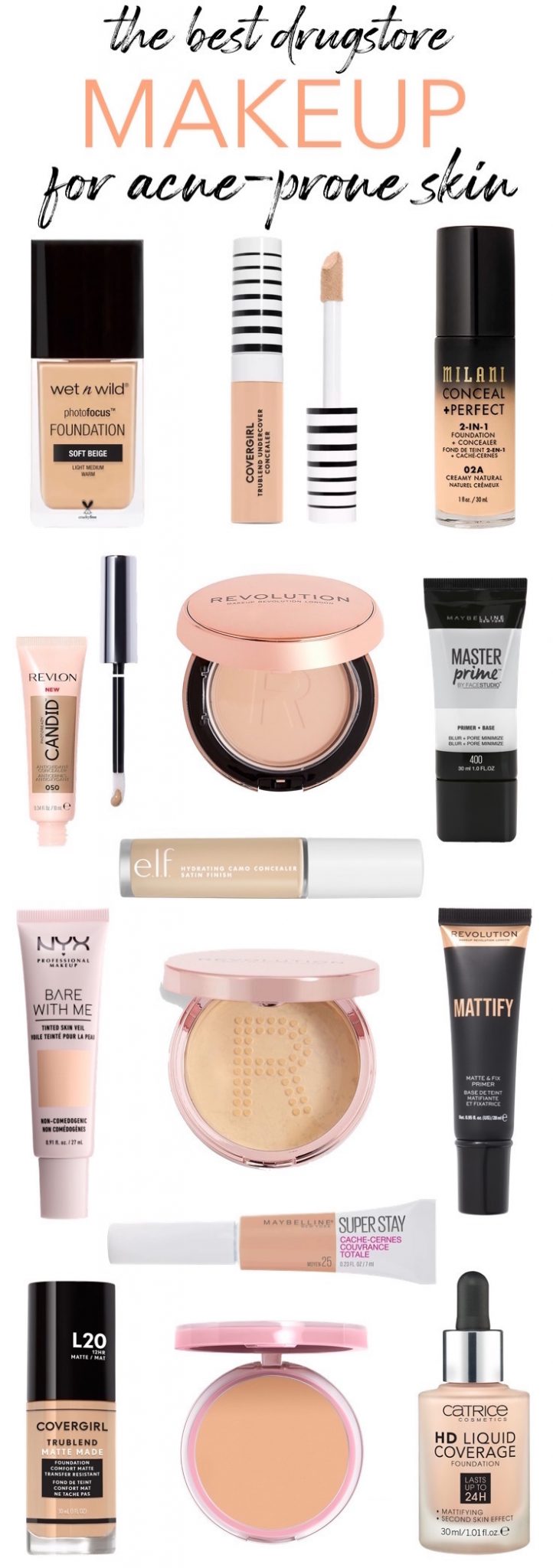 The Ultimate List Best Drugstore Makeup For AcneProne Skin