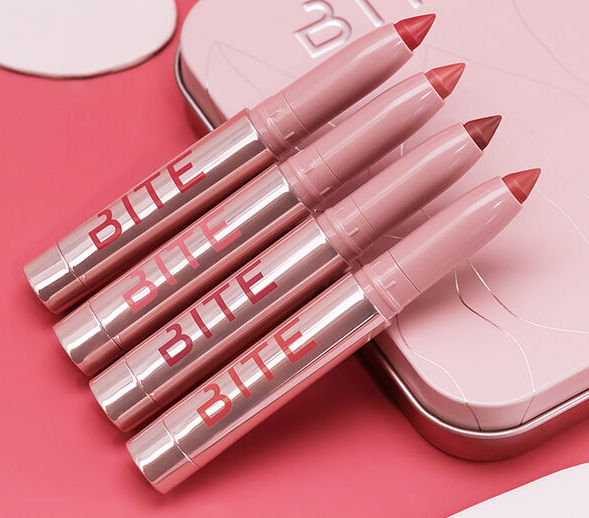 Bite Beauty Millennial Pinks 4-Piece Mini Power Move Creamy Matte Lip Crayon Set