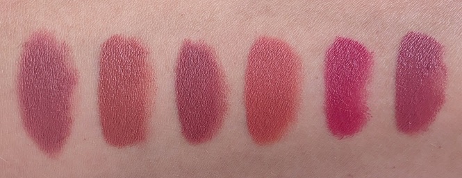 Fall lipstick shades swatches