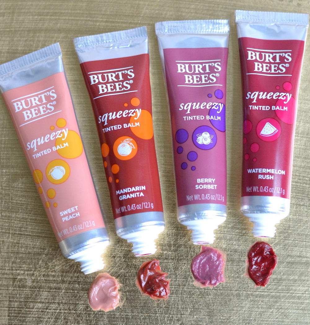 Burts Bees Squeezy Tinted Balm swatches