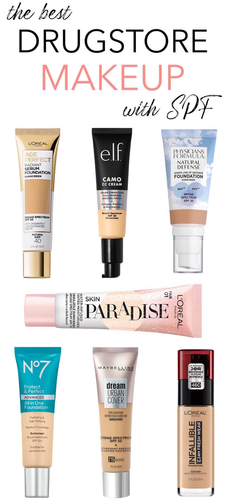 Best Drugstore Foundations With SPF