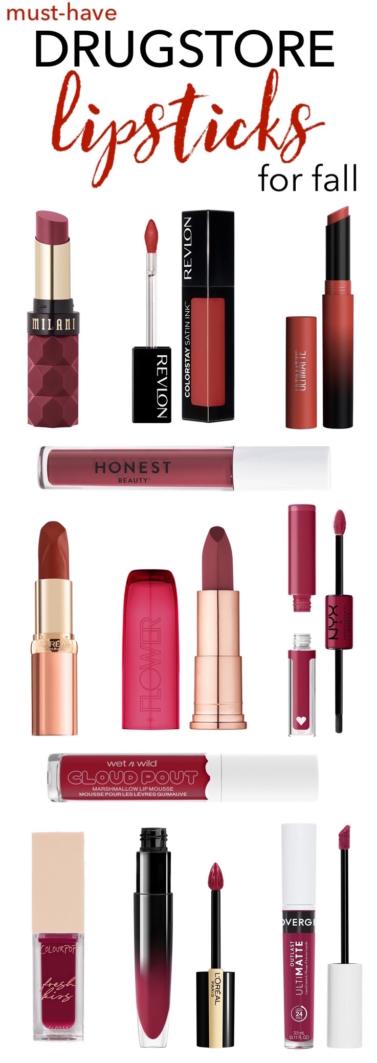 14 Best Drugstore Lipsticks For Fall (That Won’t Wear Off!)