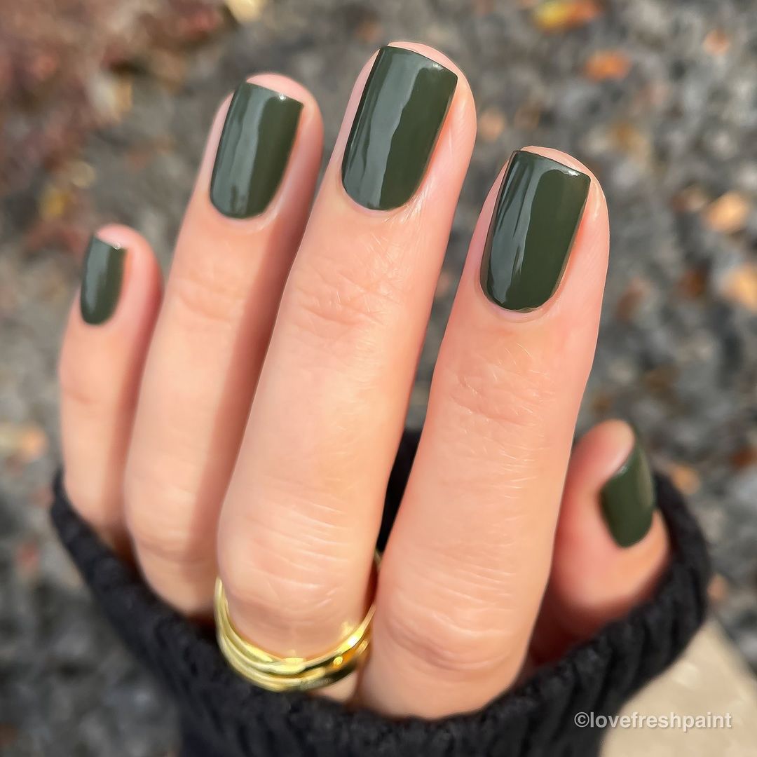 Olive Green nail polish