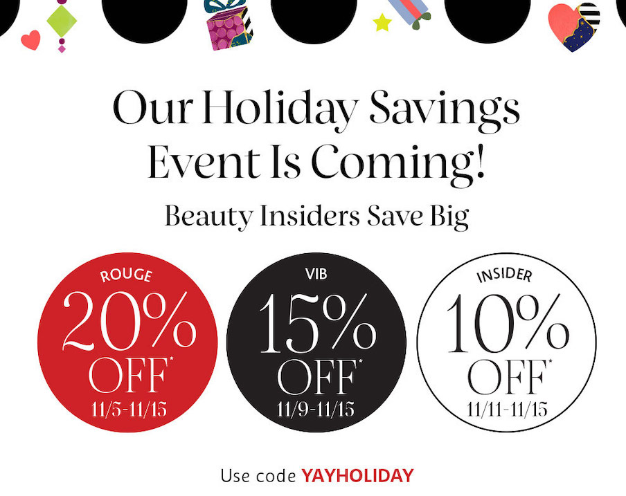 Sephora holiday savings sale 2021 code