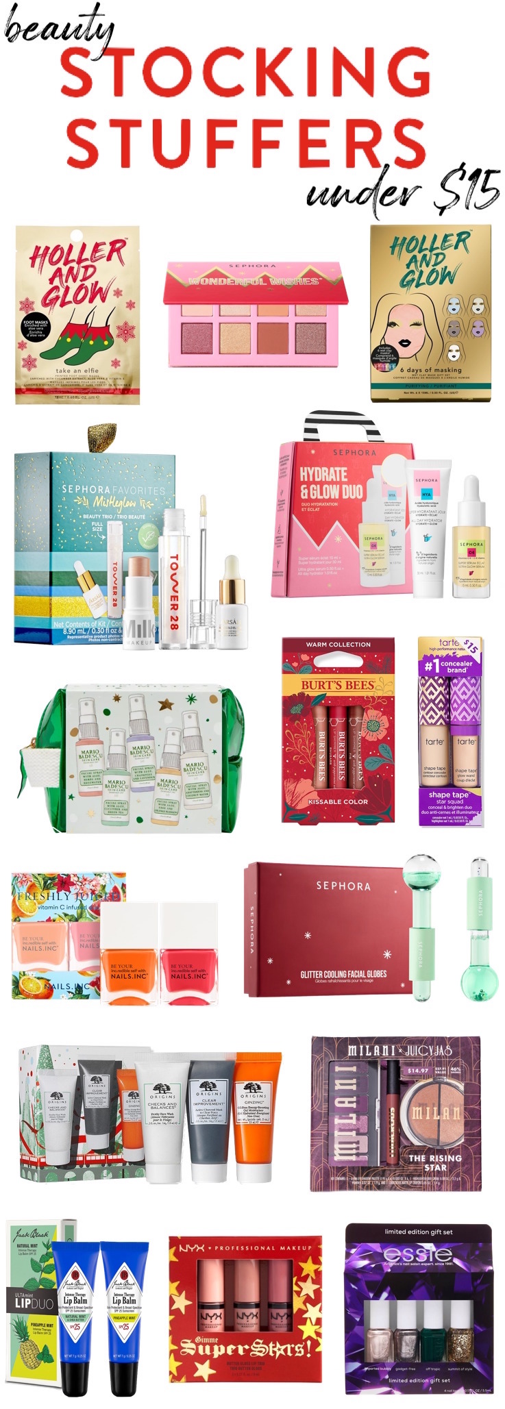 Small gifts, big smiles! These self-care and beauty stocking stuffers under $15 are the perfect size & price and pack a big punch!