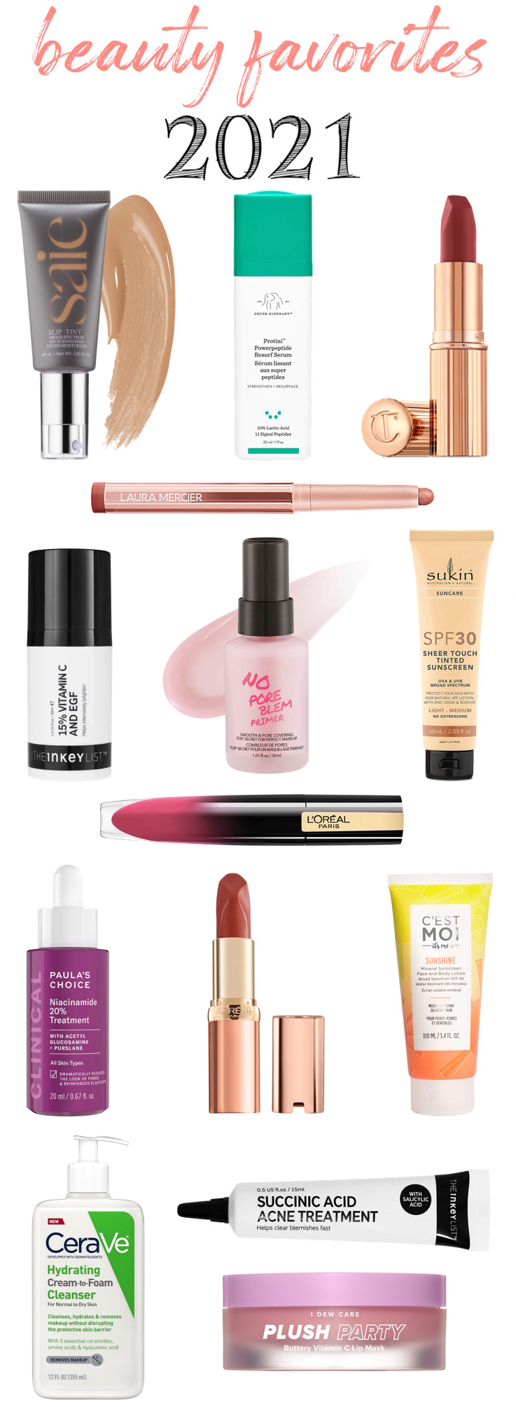 Best beauty products 2021 roundup! My top 16 skincare and makeup favorites that I loved the most and couldn’t get enough of!