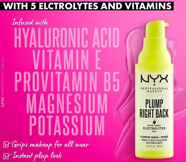 NYX Plump Right Back Electrolytes Plumping Primer Serum