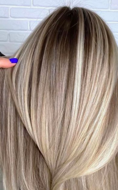 Blonde Hair With Root Smudge