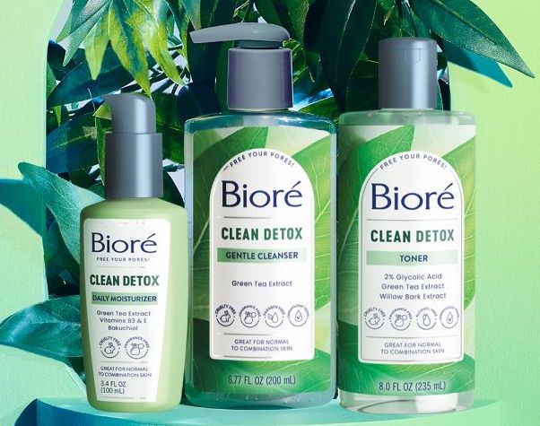 Biore Clean Detox Facial Toner and cleanser