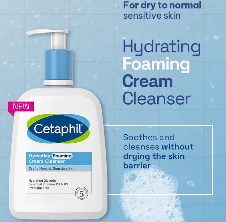 Cetaphil Hydrating Foaming Cream Cleanser